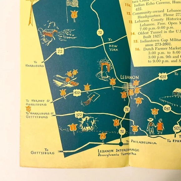 Vintage Lebanon Pennsylvania Travel Brochure Souvenir - Picture 8 of 14